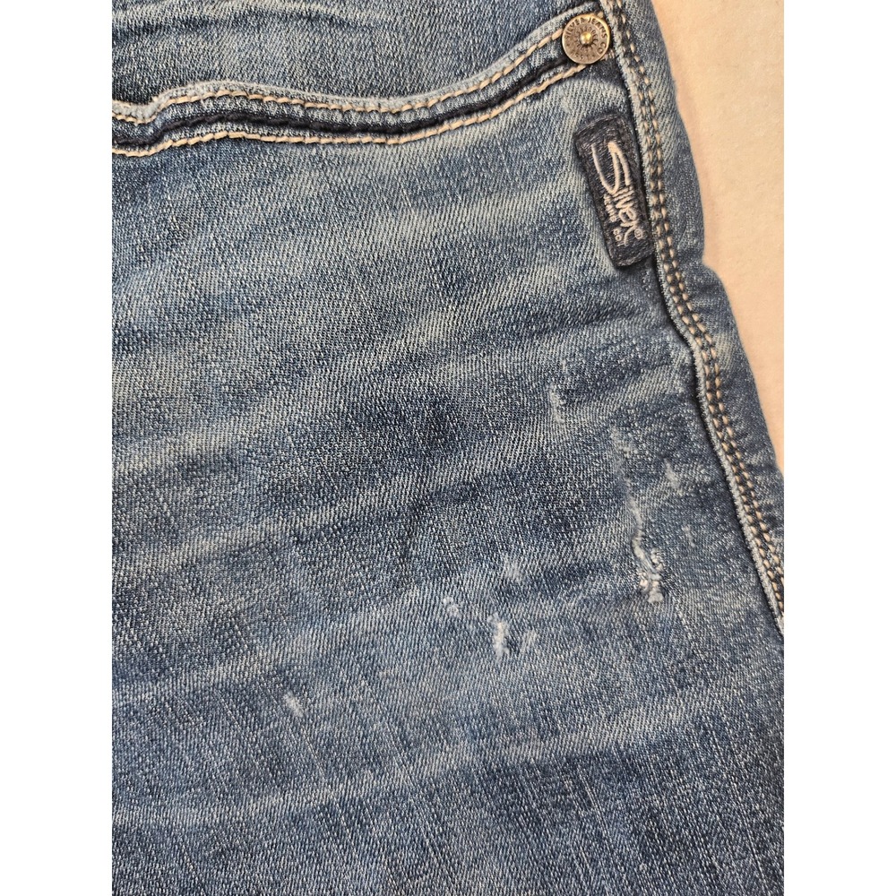 Silver Jeans Co Eddie Relaxed Fit Jeans Mens Size 36 Medium Wash Work Worn - Picture 11 of 16